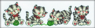 "Играющие котята"-M160 вышивка
