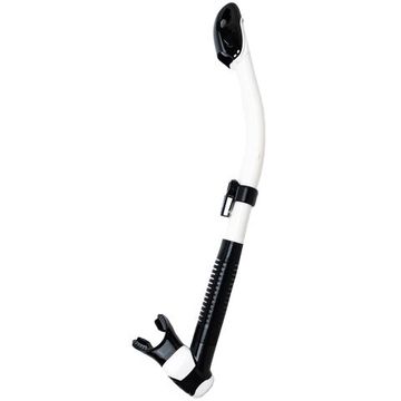 Трубка Marlin Dry Lux (прямая гофра) белый/черный