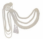 Аксельбант ДМБ белый