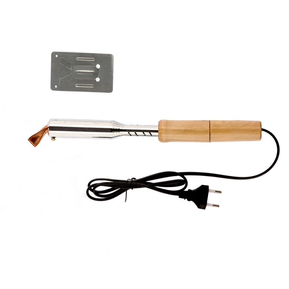 Паяльник электрика с ручкой из дерева, 100 Вт// Sparta