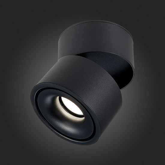 ST652.432.12 Светильник потолочный Черный LED 1*12W 3000K 1 000Lm Ra>90 36° IP20 D100xH105 170-240VV Накладные светильники