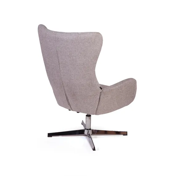 Кресло-качалка с оттоманкой Andrea, серое