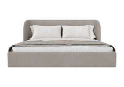 Кровать двуспальная Classic 200 см (бежевый, рогожка)