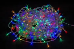 Светодиодная нить 26 м., 220V, 400 разноцветных LED ламп, контроллер, прозрачный провод, Winner Light (m.01.5T.400-)