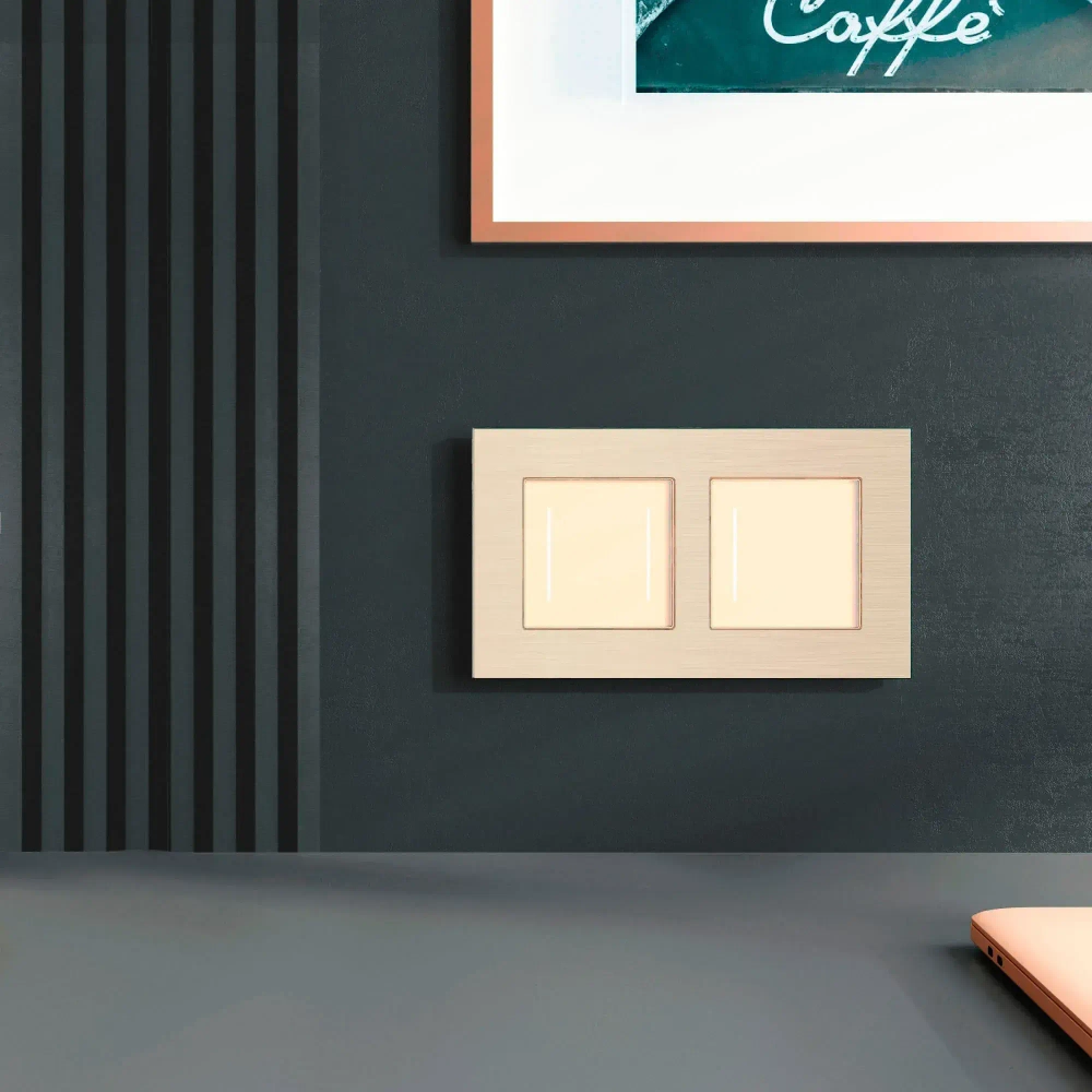 Рамка на 2 поста AluMax (шампань) W0023511