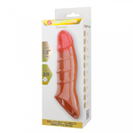 Реалистичная насадка на пенис Damel, 19,8 см, коричневая