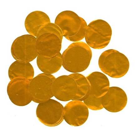 Конфетти фольга Круг, Золото, 3 см, 50 г
