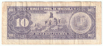 Venezuela, 10 Bolívares, 1990-May-31