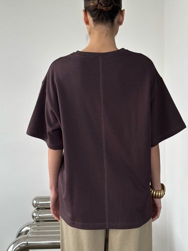 Коричневая хлопковая футболка