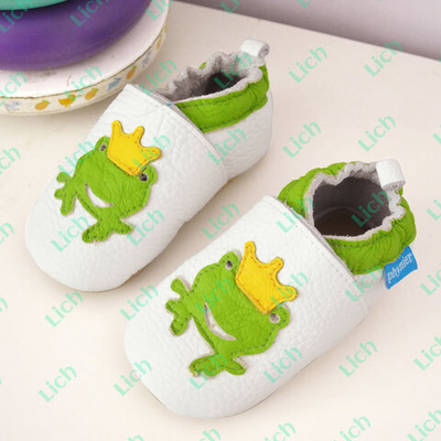 Пинетки детские однотонные с аппликациями