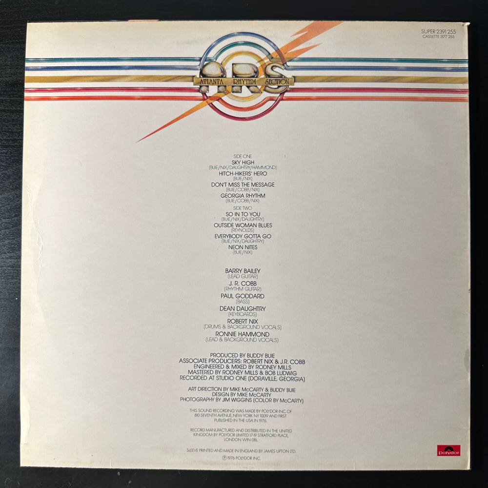 Atlanta Rhythm Section ‎– A Rock And Roll Alternative (Англия 1976г.)