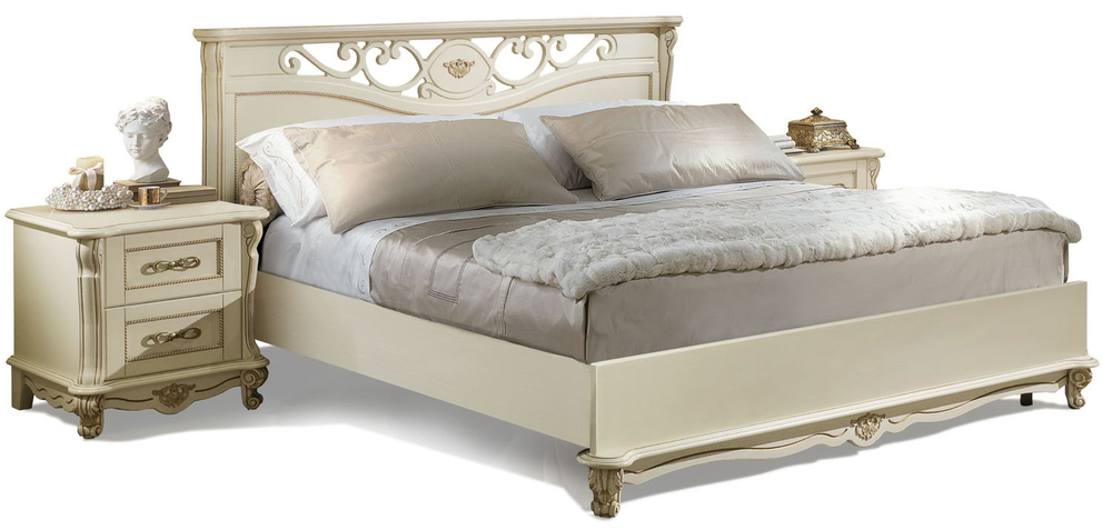 Кровать двойная «Алези» с низким изножьем
