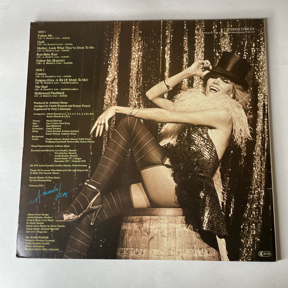 Винтажная виниловая пластинка LP Amanda Lear Sweet Revenge (Германия 1978) (С Плакатом)
