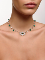 Чокер "Malachite Eye Pearl"