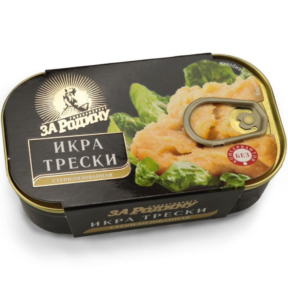 Икра трески стерилизованная 135 гр. За Родину