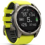 Смарт-часы Garmin Fenix 8 Solar 51 мм Sapphire Titanium, желтый с графитовым браслет, 010-02907-21