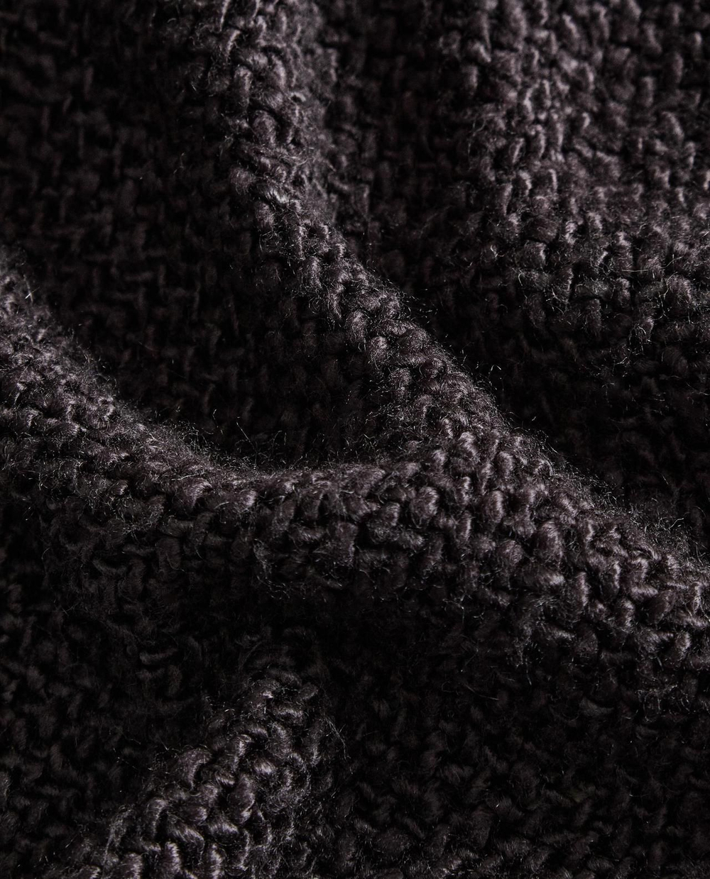 Zara Home - Декоративный плед с бахромой, черное, 140x190 см