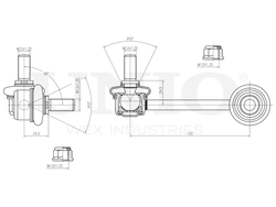 Стойка стабилизатора задняя правая UNIO SSP-50084