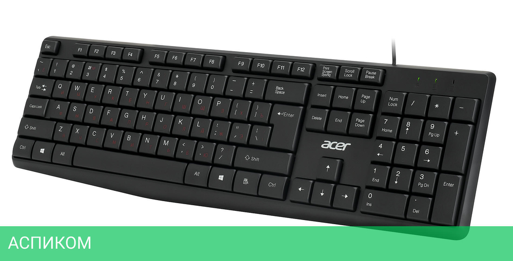 Клавиатура Acer OKW121 черный (ZL.KBDEE.00B)
