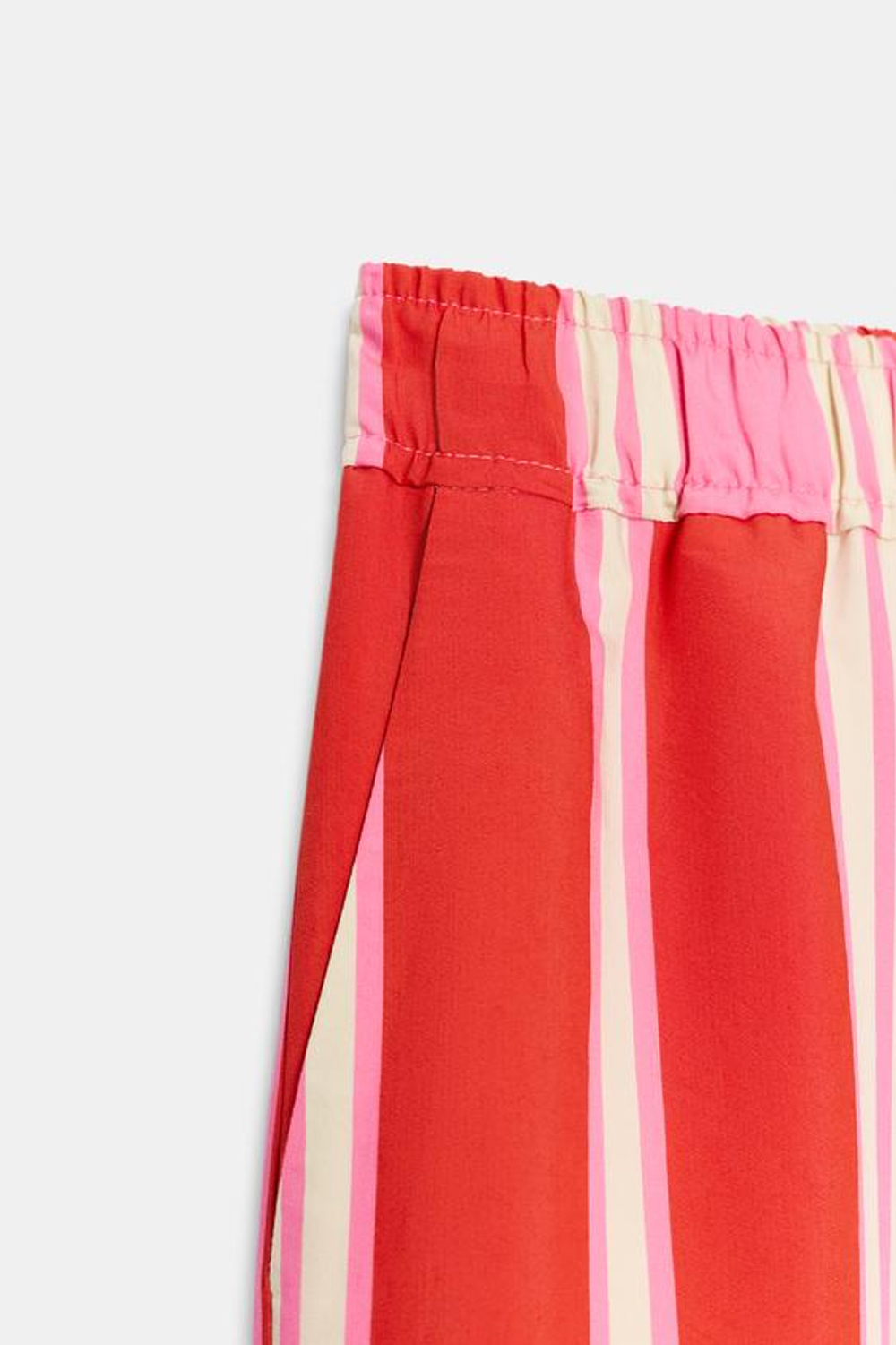 ZARA ШИРОКИЕ БРЮКИ В ПОЛОСКУ, РАЗНОЦВЕТНЫЙ