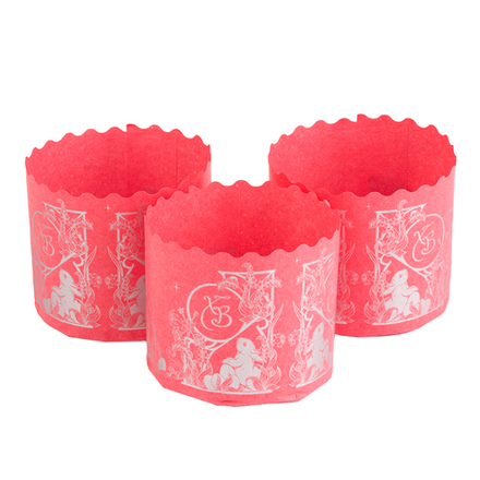 Форма для кулича d70 мм h60мм Зайчата на розовом