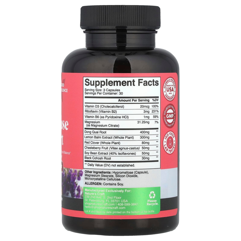 Nature's Craft, Женское здоровье, поддержка менопаузы, 90 капсул