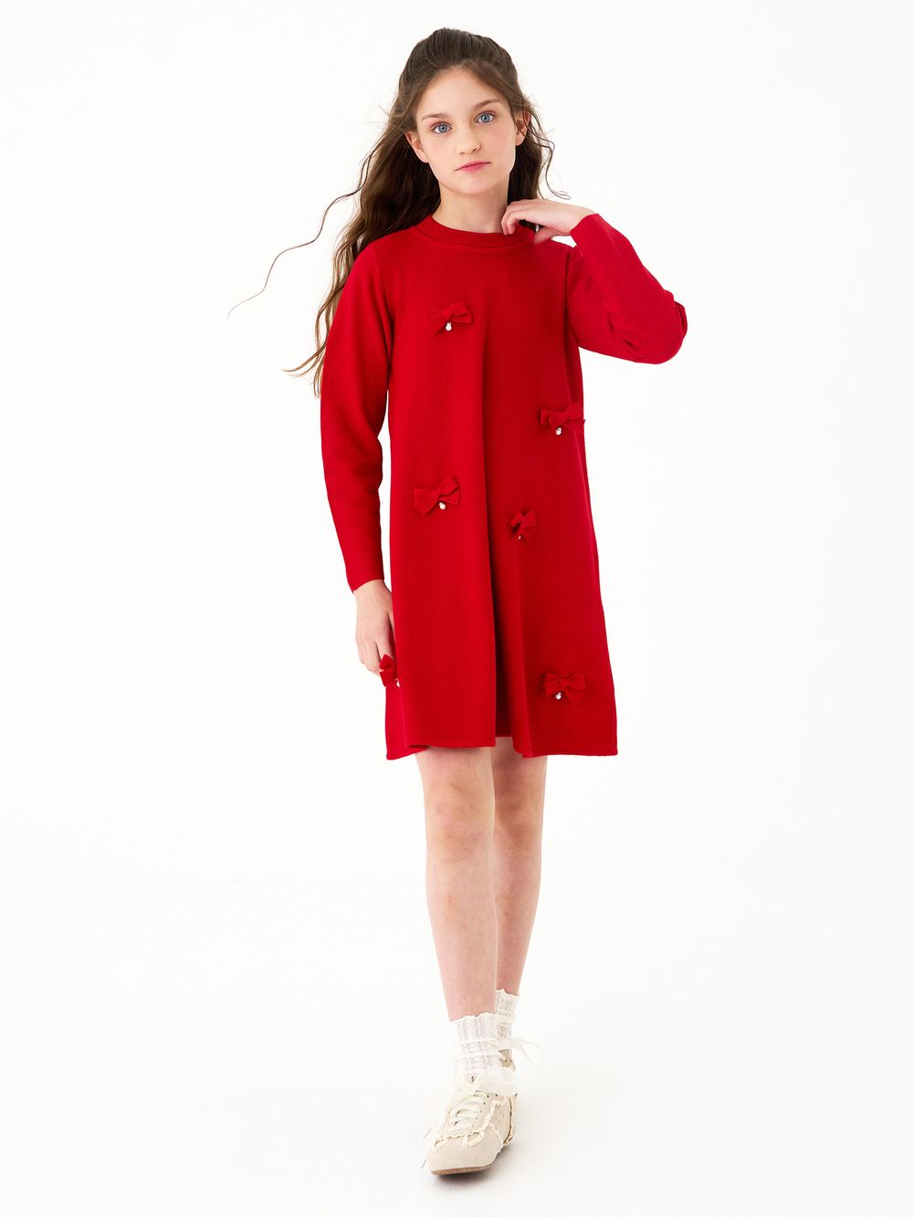Платье для девочки AT1398 красный