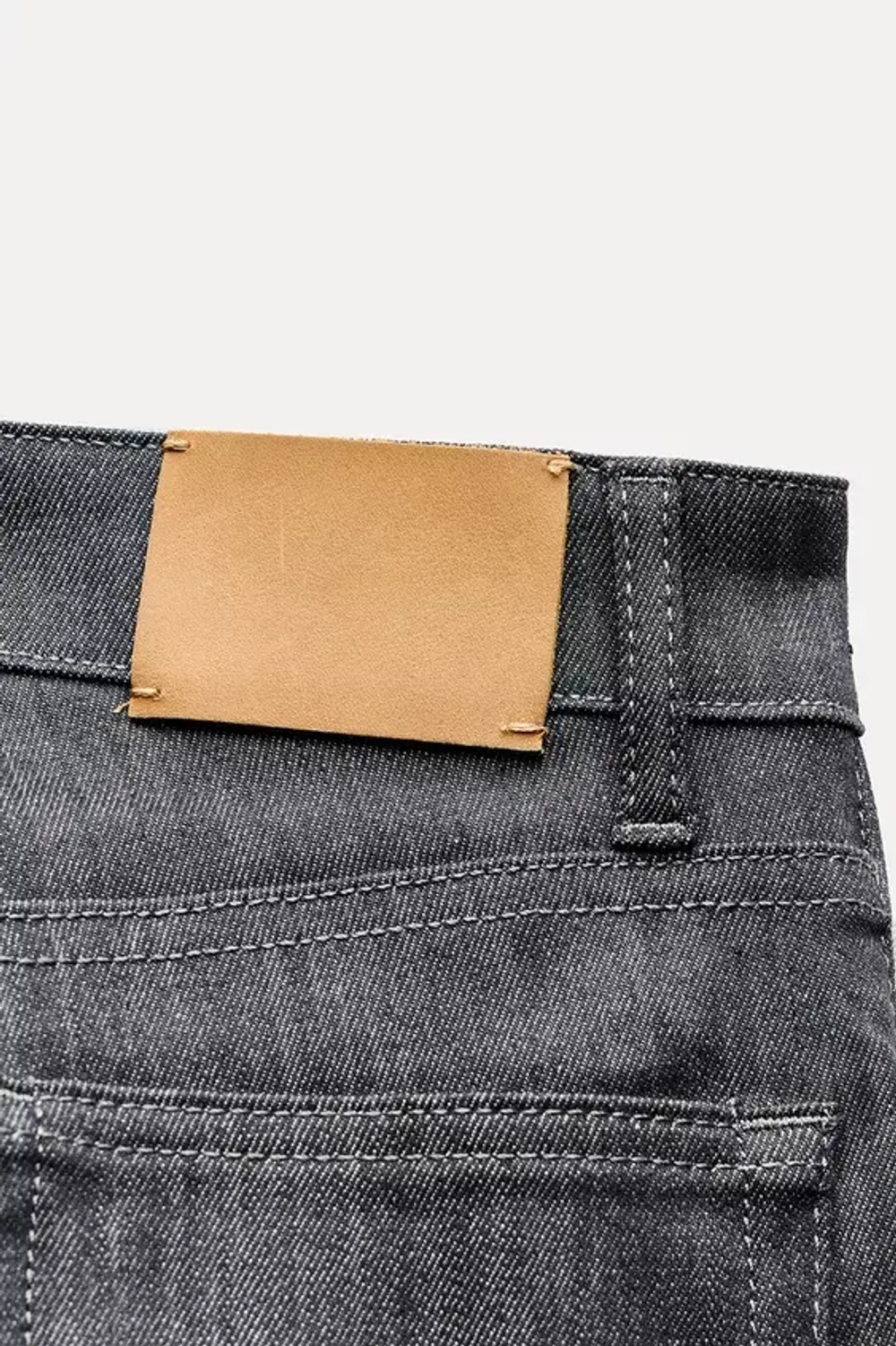 ZARA ДЖИНСЫ BOOTCUT CROPPED С ВЫСОКОЙ ПОСАДКОЙ — ZW COLLECTION, СЕРЫЙ