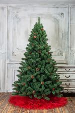 Елка с шишками и ягодами «Новогодняя сказка» (пвх) 180 см / 1.8 м