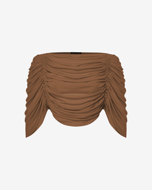 Топ из трикотажа со сборкой