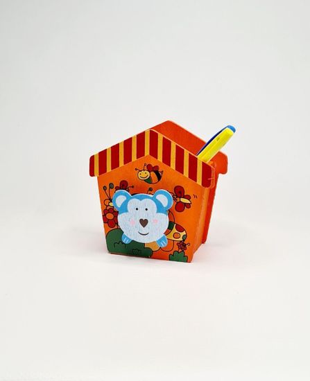 Подставка для ручек из дерева, замок