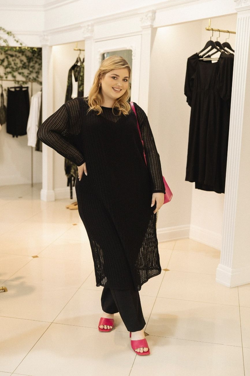 Платье кроше, черный