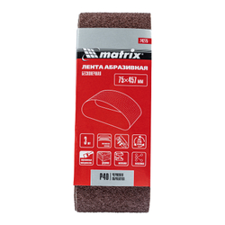Лента абразивная бесконечная, P 40, 75 х 457 мм, 3 шт Matrix