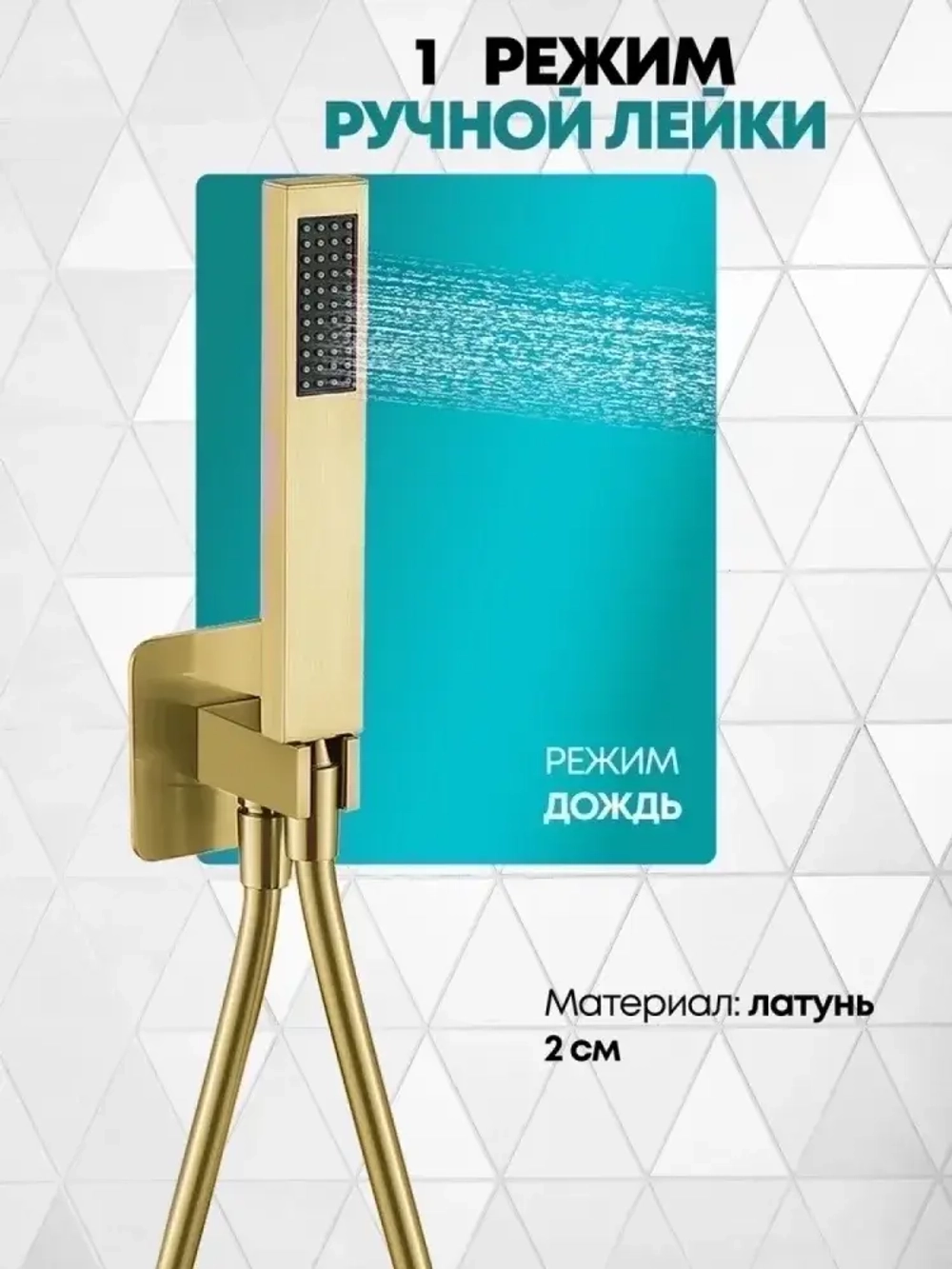 Душевая система скрытого монтажа Grocenberg GB5080GO с Картриджем Kerox (Венгрия)