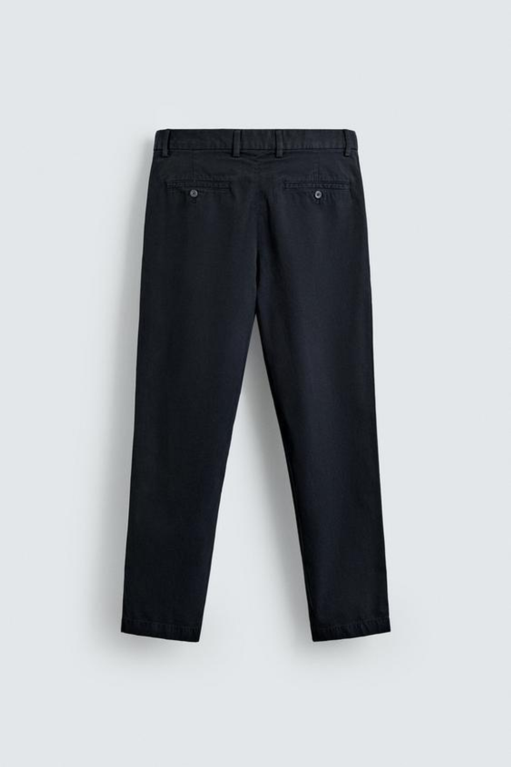 ZARA БРЮКИ STRAIGHT FIT ИЗ ТКАНИ С УЗОРОМ, МОРСКОЙ СИНИЙ