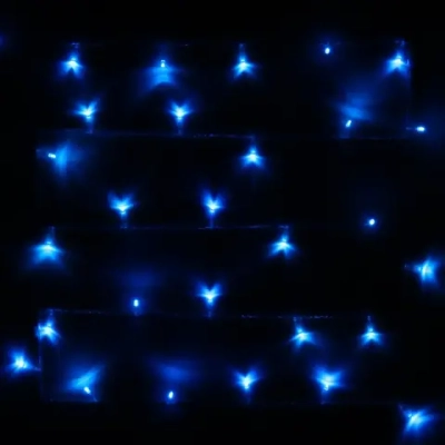 Гирлянда для дома 9,5м 100 ламп LED прозрач.пров.,8 реж, IP-20, Синий (возможность соединения)