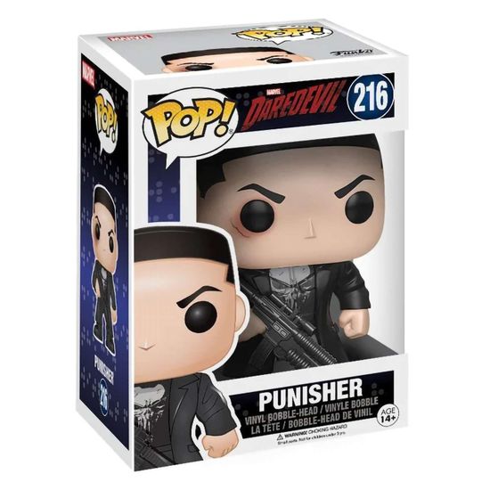 Фигурка Funko POP! Bobble Marvel Daredevil Punisher (216) 11092 / Фигурка Фанко ПОП! по мотивам сериала "Сорвиголова", Каратель. Товар уцененный