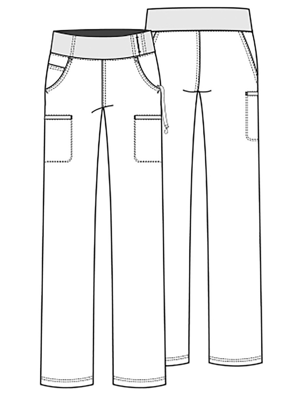 Брюки медицинские женские Cherokee CK002 на резинке, черный, 42