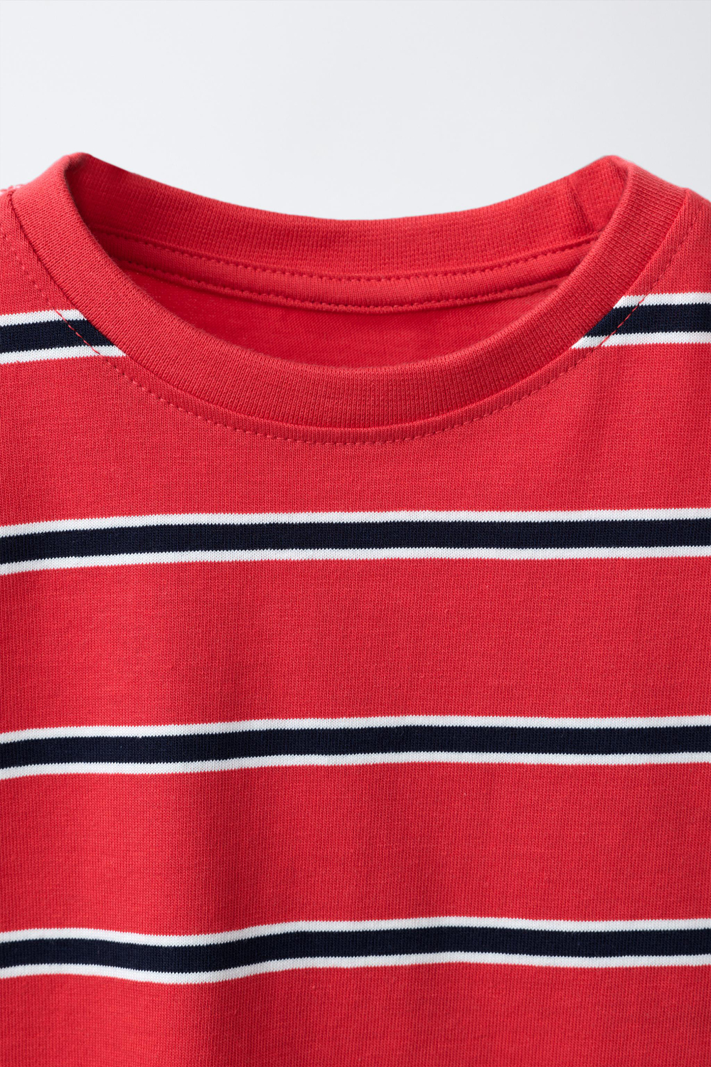 ZARA ФУТБОЛКА В ПОЛОСКУ, КРАСНЫЙ/ЧЕРНЫЙ