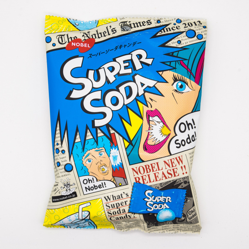 Леденцы Nobel Super Soda со вкусом содовой, 88 гр.