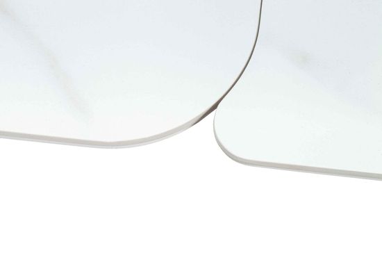 стол OCTARIN 120 White Stone Matt / Опора Черная