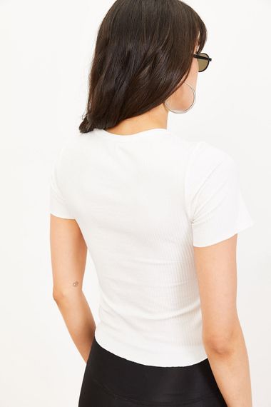 Qadın üçün qısaqol, ağ köynək 10061019