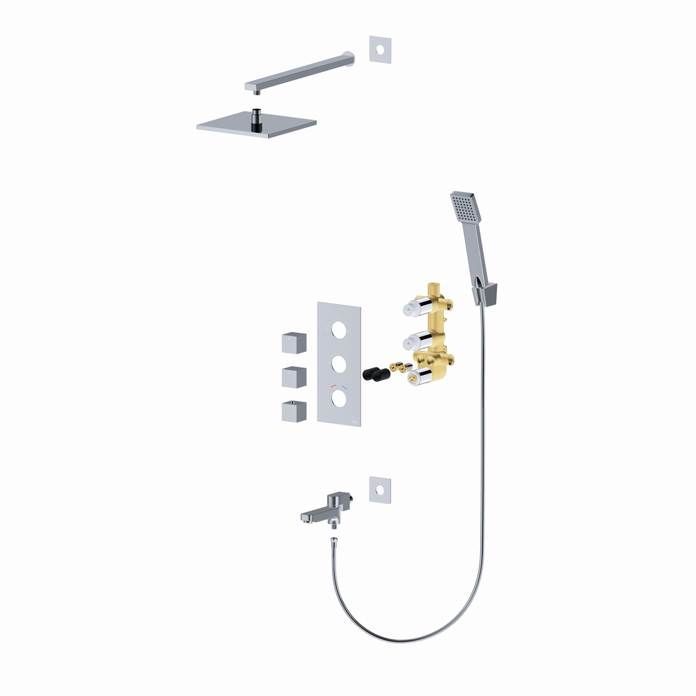 Душевая система встроенная с термостатом Tetra-Thermo SX-0199/00SM Хром