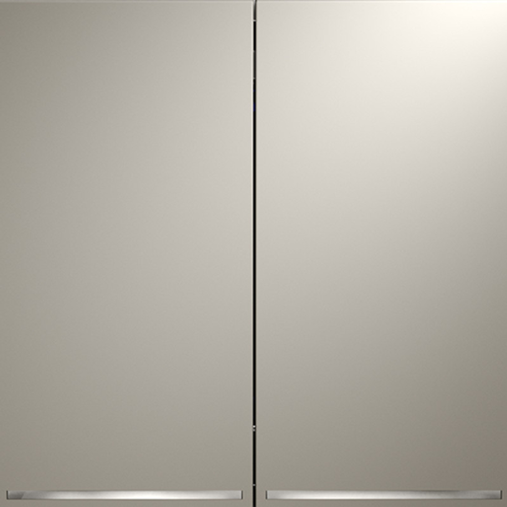 Выключатель встраиваемый VOLTUM S70 двухклавишный с подсветкой 10А, (кашемир)