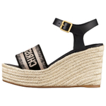 DIOR Dway One Strap Sandals 9.5cm Women"s Black