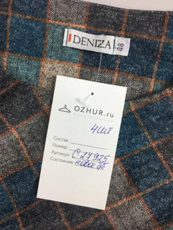 Платье DENIZA в клетку 48 размер, новое