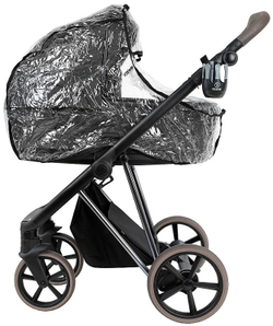 Детская коляска Roan Sol Vintage Luxury 2.0 3 в 1 с автокреслом Tutis Elo Black PIX/55/D Pixel/Dark/Nickel/руч.Cappuccino