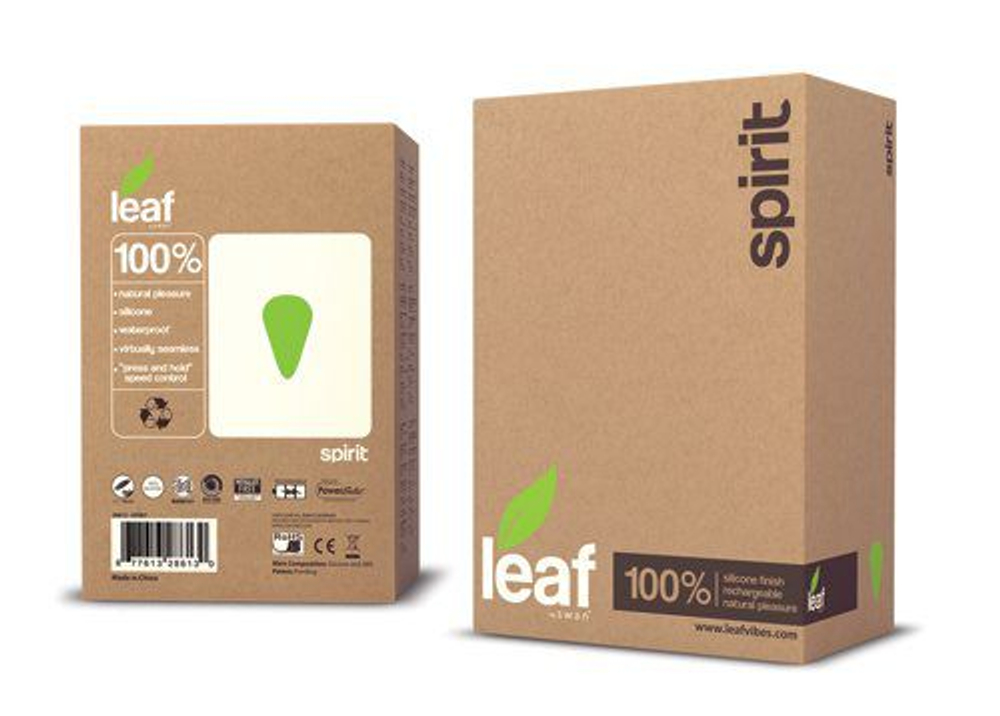 Зеленый перезаряжаемый вибромассажер Spirit by Leaf (Цвет: зеленый)