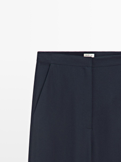 Massimo Dutti Свободные брюки прямого кроя - STUDIO, темно-синий