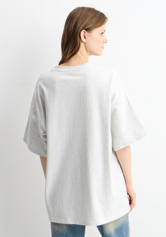 Футболка 9 lives серый меланж